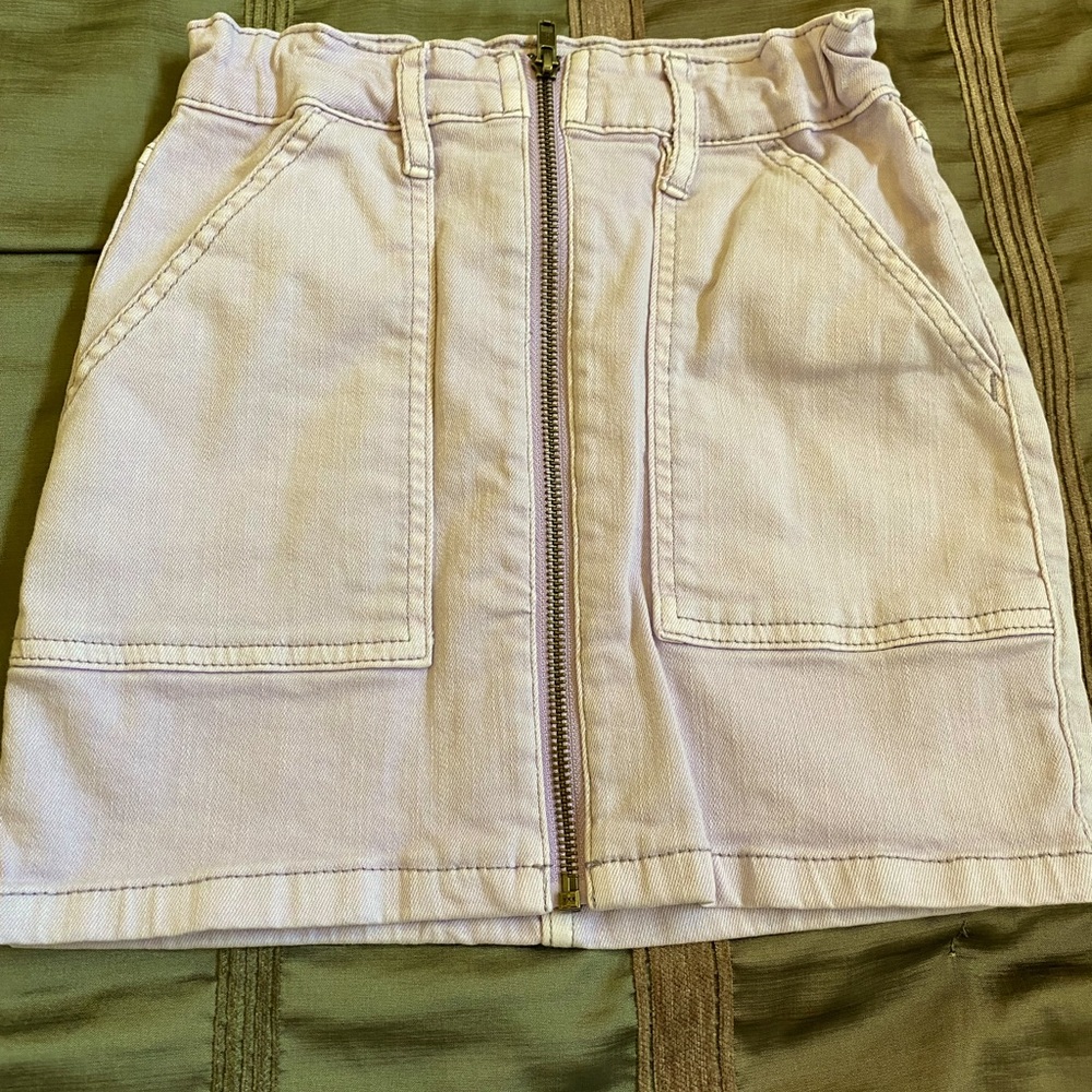Girls Denim Purple Skirt
